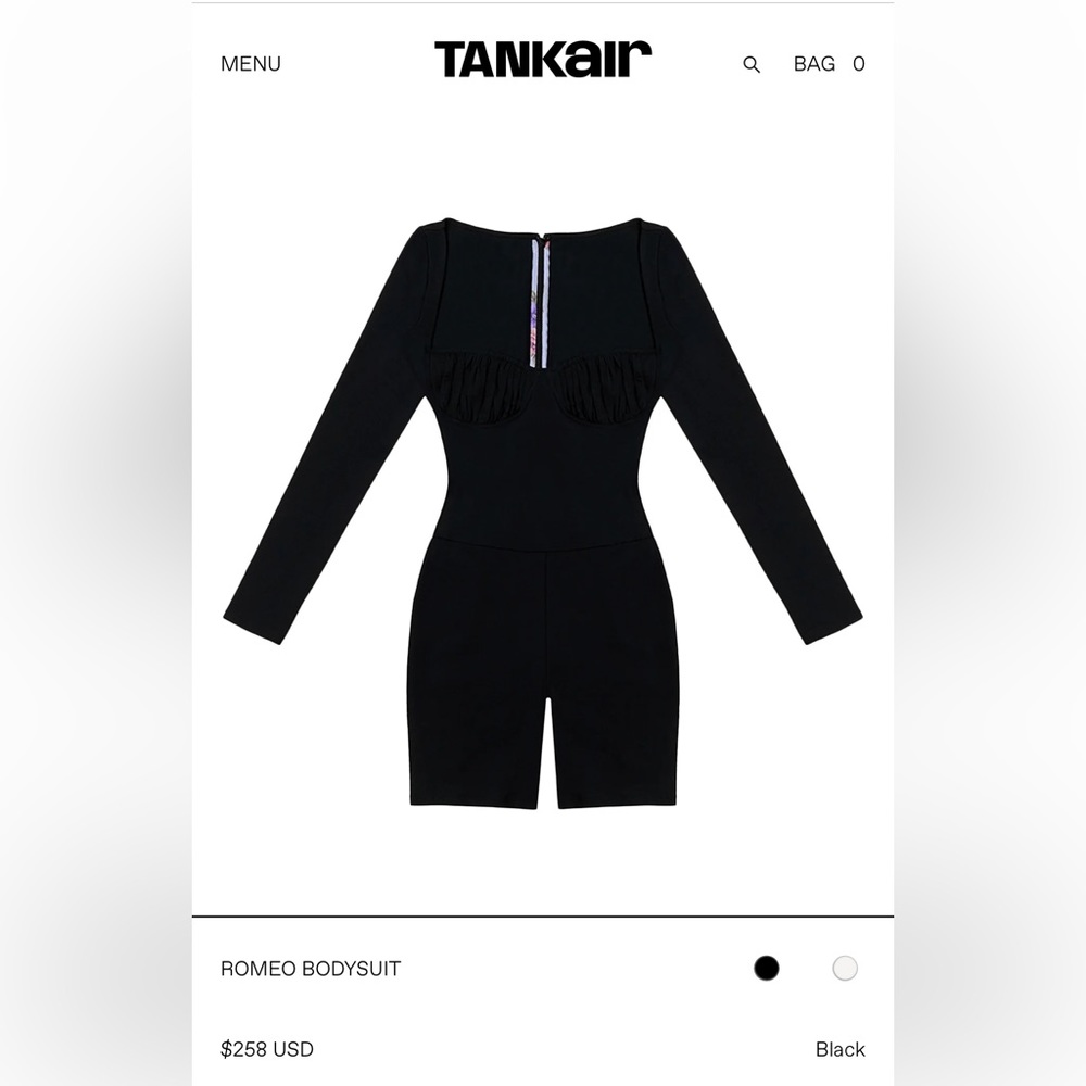 Black TANKAIR bodysuit